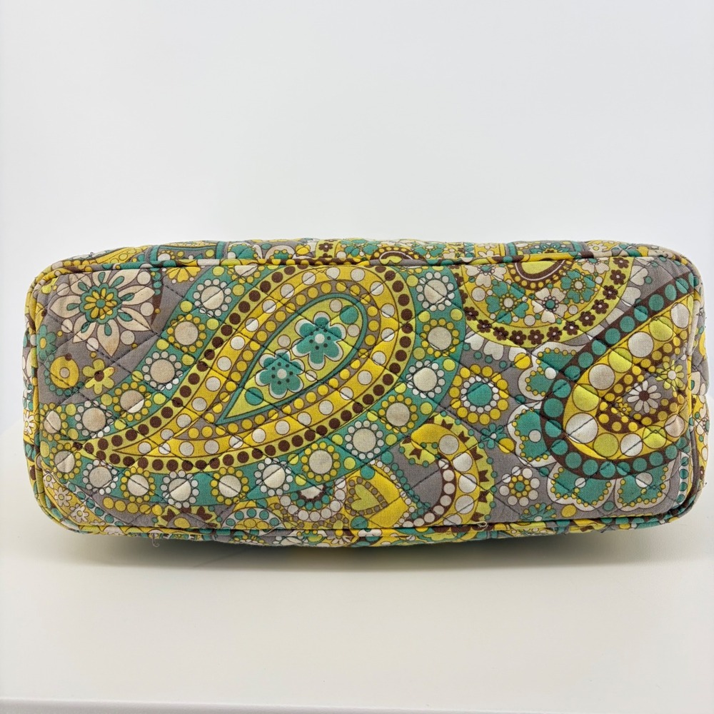 Vera Bradley Tote Lemon Parfait Paisley Quilted Shoulder Bag Retro Teacher BoHo - Picture 5 of 8